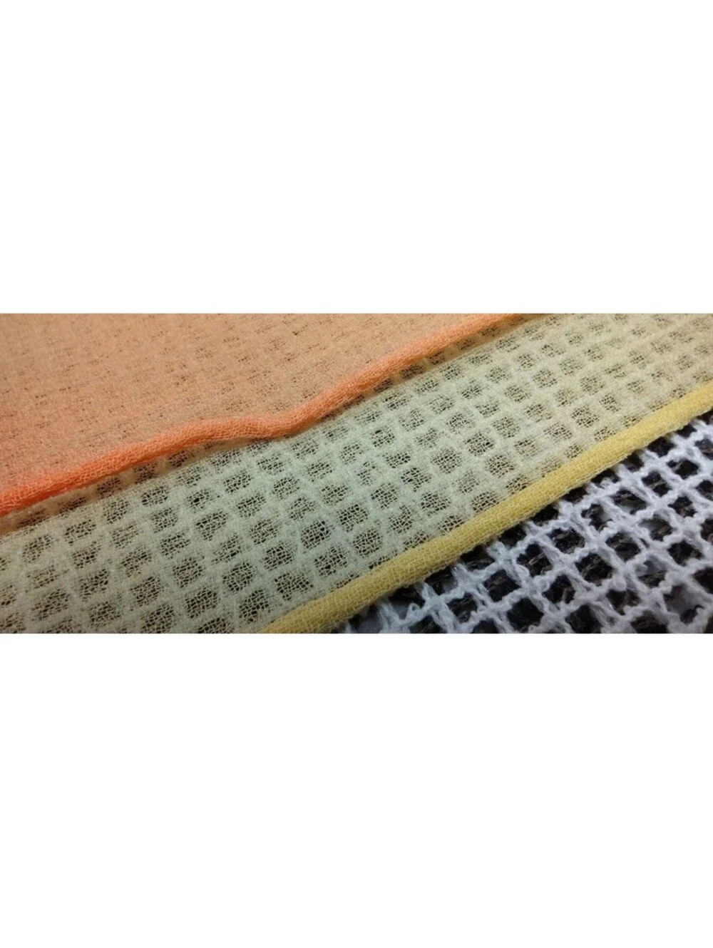 Vintage 50s 1960s Silk Chiffon Scarf Orange Yellow Hand Rolled Edges SEE IMAGES